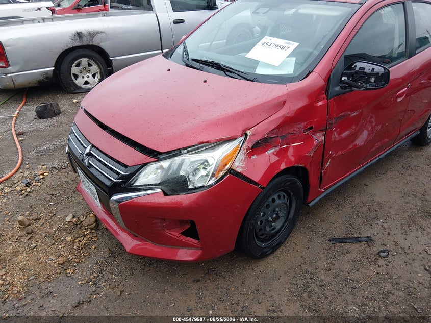 2021 Mitsubishi Mirage VIN ML32AUHJ4MH005965 IAAI salvage auction — RIGHT SIDE, Original (Texas), sold $1,700 on 2026-08-23 (photo 6)