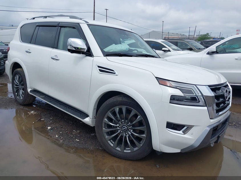 2023 Nissan Armada VIN JN8AY2CD9P9691126 IAAI salvage auction — LEFT FRONT, Mv-907A (New York), sold $16,700 on 2026-07-22 (photo 1)