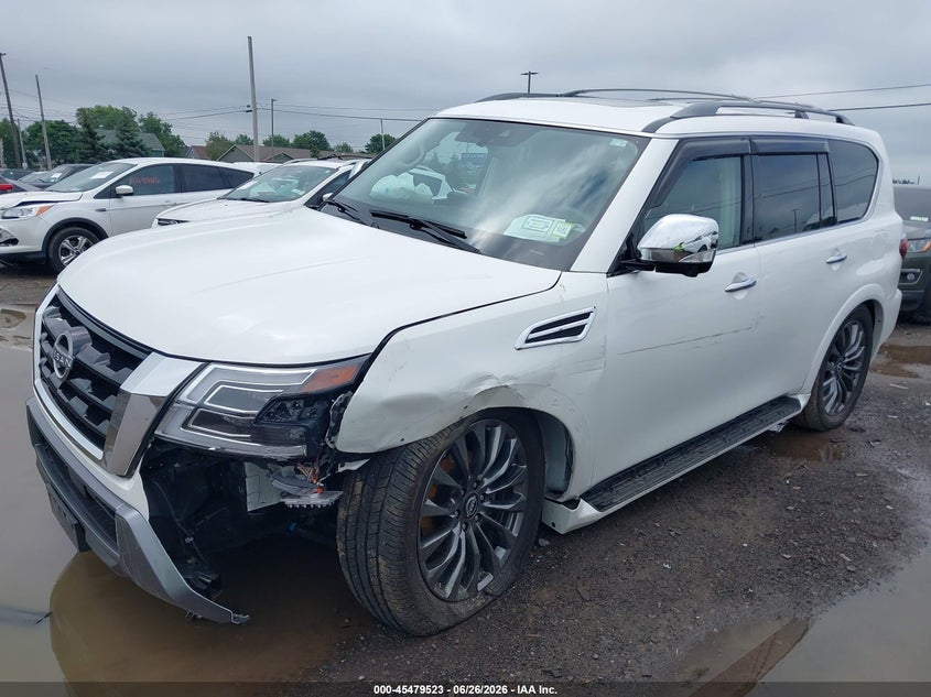 2023 Nissan Armada VIN JN8AY2CD9P9691126 IAAI salvage auction — LEFT FRONT, Mv-907A (New York), sold $16,700 on 2026-07-22 (photo 2)