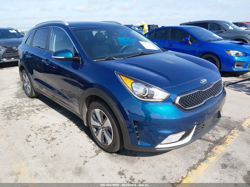 2019 Kia Niro VIN KNDCE3LC2K5233969 IAAI salvage auction — WATER/FLOOD, Salvage (Texas), sold $1,300 on 2026-07-23 (photo 1)