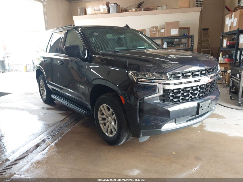 2023 Chevrolet Tahoe VIN 1GNSKLEDXPR153658 IAAI salvage auction — REAR END, Sf97 (Wisconsin), sold $26,500 on 2026-08-27 (photo 1)