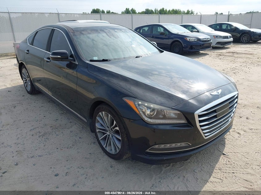 2016 Hyundai Genesis VIN KMHGN4JE5GU125270 IAAI salvage auction — NORMAL WEAR, Clear (North Carolina), sold $1,450 on 2026-07-08 (photo 1)