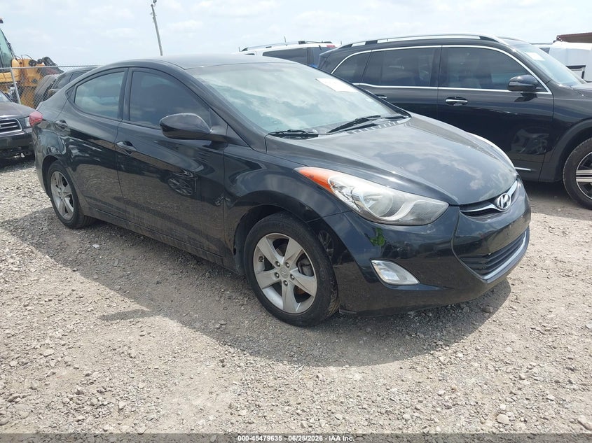2013 Hyundai Elantra VIN KMHDH4AEXDU814212 IAAI salvage auction — NORMAL WEAR, Original (Texas), sold $375 on 2026-07-21 (photo 1)