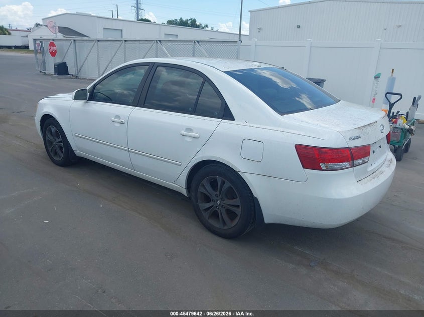 2008 Hyundai Sonata VIN 5NPET46C08H374919 IAAI salvage auction — NORMAL WEAR, Clear (Florida), sold $500 on 2026-07-06 (photo 3)
