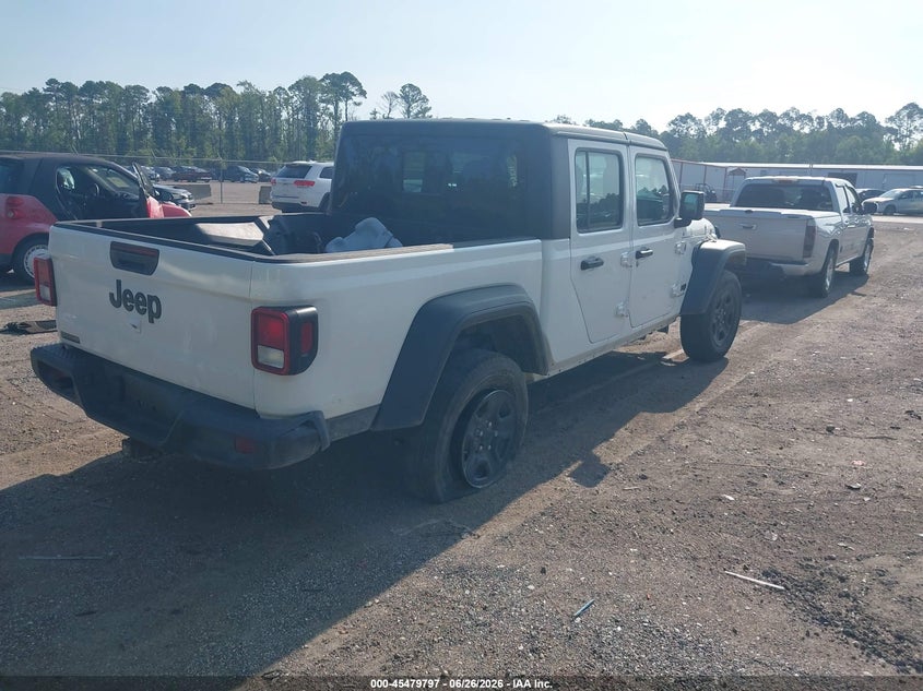 2024 Jeep Gladiator VIN 1C6HJTAG9RL124171 IAAI salvage auction — FRONT END, Salvage Title, sold $9,100 on 2026-07-28 (photo 4)