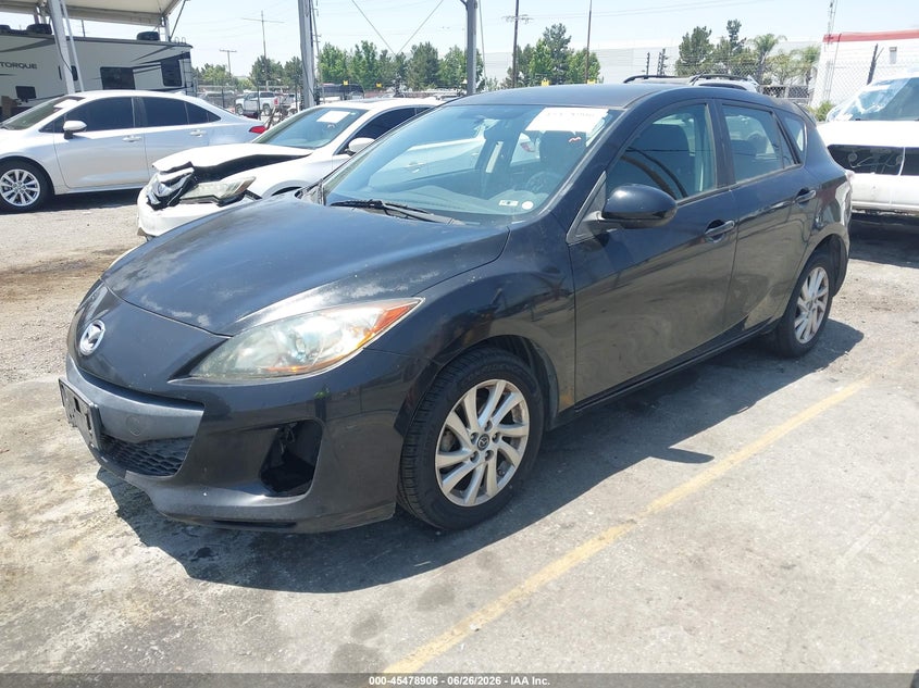 2013 Mazda 3 VIN JM1BL1LP4D1763394 IAAI salvage auction — RIGHT FRONT, Salvage (California), sold $575 on 2026-07-21 (photo 2)