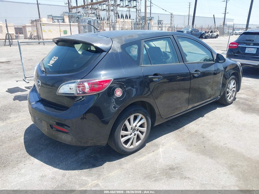2013 Mazda 3 VIN JM1BL1LP4D1763394 IAAI salvage auction — RIGHT FRONT, Salvage (California), sold $575 on 2026-07-21 (photo 4)