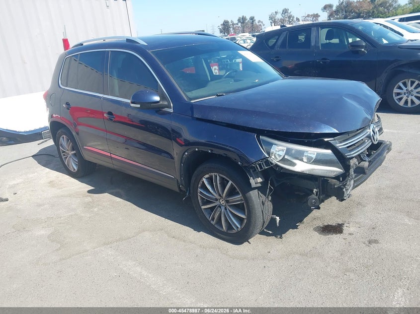 2012 Volkswagen Tiguan VIN WVGBV7AX1CW509722 IAAI salvage auction — FRONT END, Salvage Title, sold $200 on 2026-07-23 (photo 1)