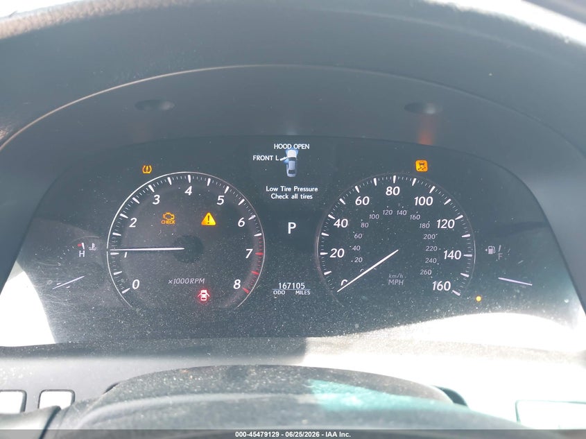 2007 Lexus Ls VIN JTHBL46F375029796 IAAI salvage auction — NORMAL WEAR, Clear (Massachusetts), sold $800 on 2026-07-14 (photo 7)