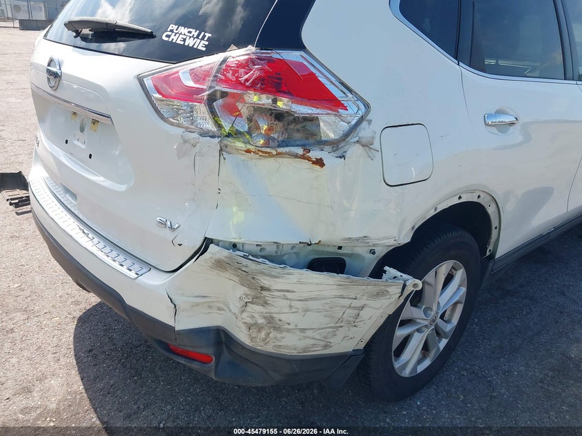 2016 Nissan Rogue VIN KNMAT2MT7GP610748 IAAI salvage auction — REAR END, Salvage Title, sold $1,200 on 2026-07-21 (photo 6)