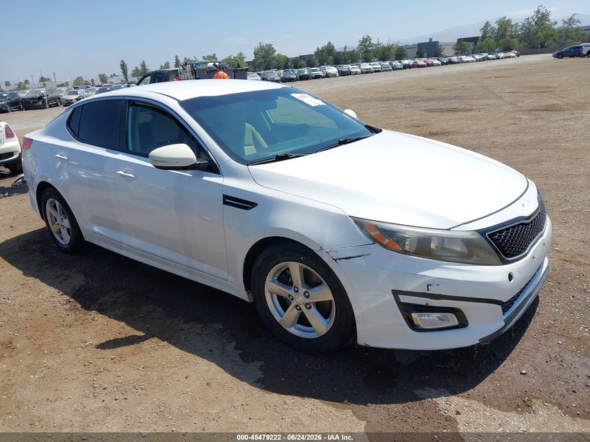 2015 Kia Optima VIN KNAGM4A78F5653805 IAAI salvage auction — NORMAL WEAR, Salvage Title (California), sold $1,200 on 2026-07-13 (photo 1)
