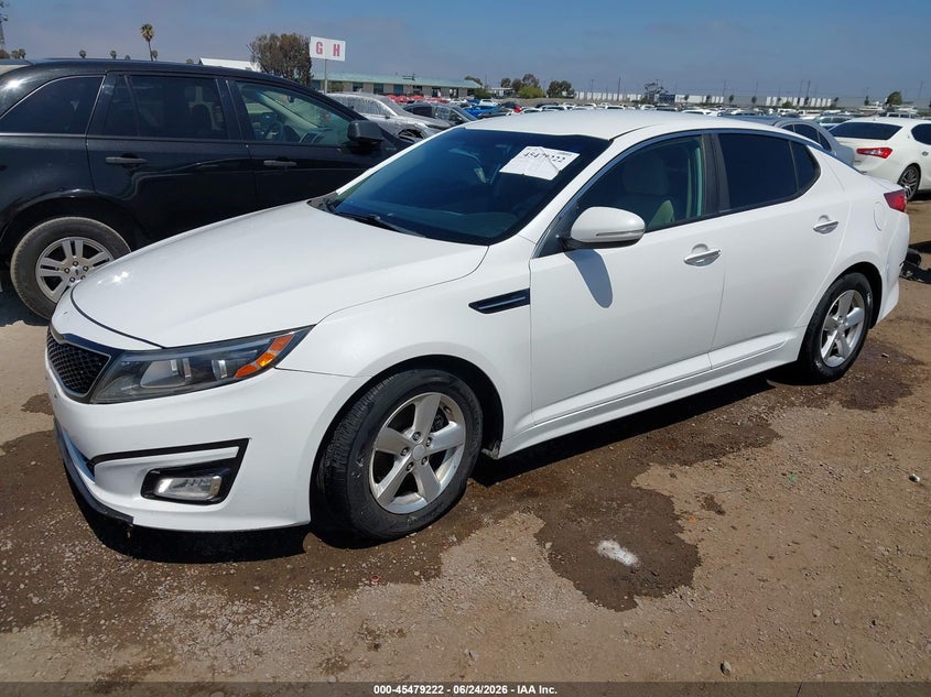 2015 Kia Optima VIN KNAGM4A78F5653805 IAAI salvage auction — NORMAL WEAR, Salvage Title (California), sold $1,200 on 2026-07-13 (photo 2)