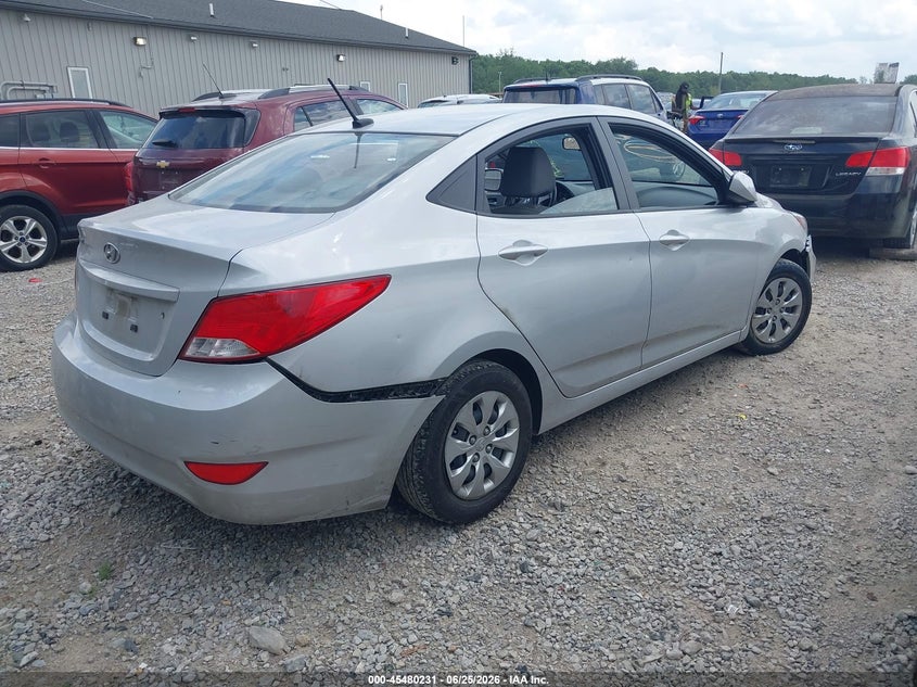 2015 Hyundai Accent VIN KMHCT4AE0FU906555 IAAI salvage auction — FRONT END, Salvage (Ohio), sold $1,300 on 2026-07-15 (photo 4)