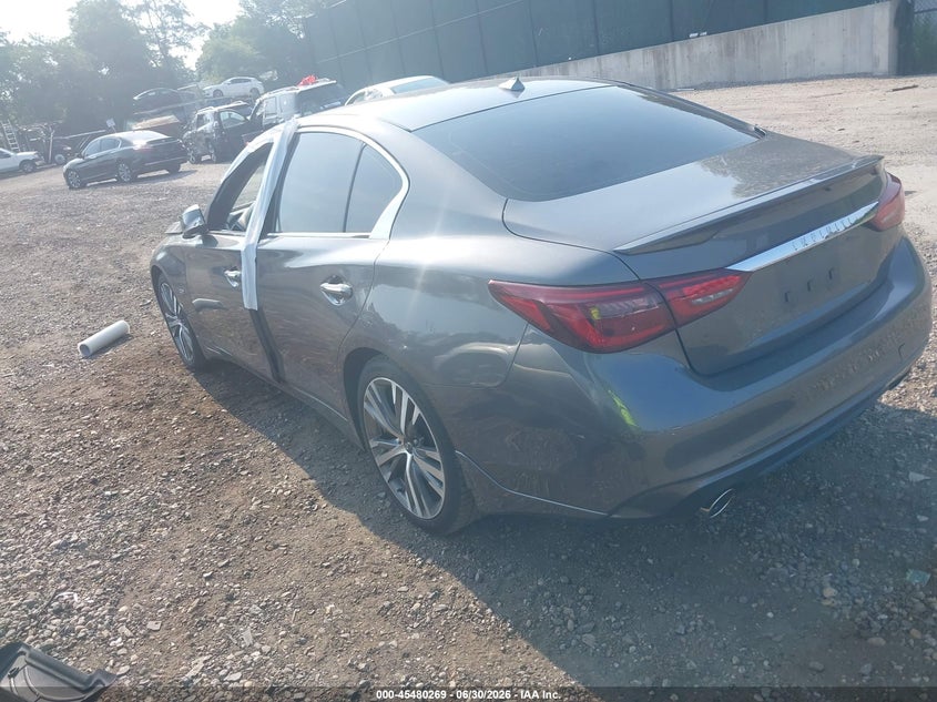 2018 Infiniti Q50 VIN JN1EV7AR0JM445025 IAAI salvage auction — WATER/FLOOD, Salvage Title, sold $25 on 2026-07-21 (photo 3)