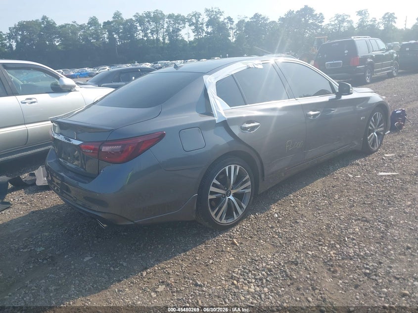2018 Infiniti Q50 VIN JN1EV7AR0JM445025 IAAI salvage auction — WATER/FLOOD, Salvage Title, sold $25 on 2026-07-21 (photo 4)
