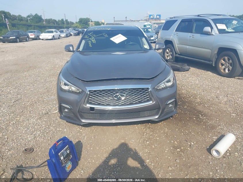 2018 Infiniti Q50 VIN JN1EV7AR0JM445025 IAAI salvage auction — WATER/FLOOD, Salvage Title, sold $25 on 2026-07-21 (photo 6)