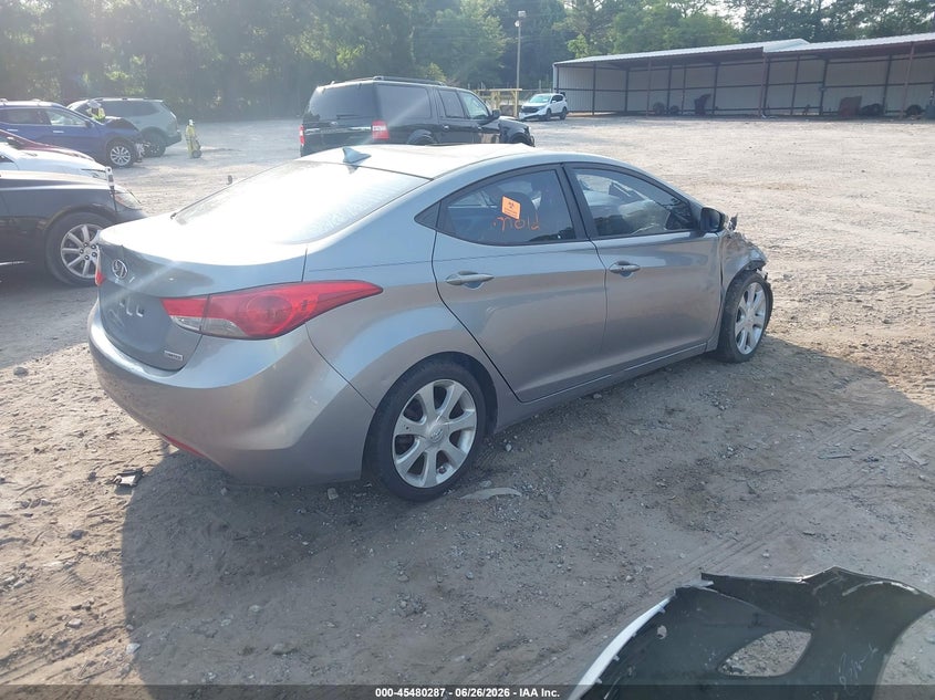 2012 Hyundai Elantra VIN KMHDH4AE2CU479350 IAAI salvage auction — ROLLOVER, Salvage (Georgia), sold $375 on 2026-07-31 (photo 4)