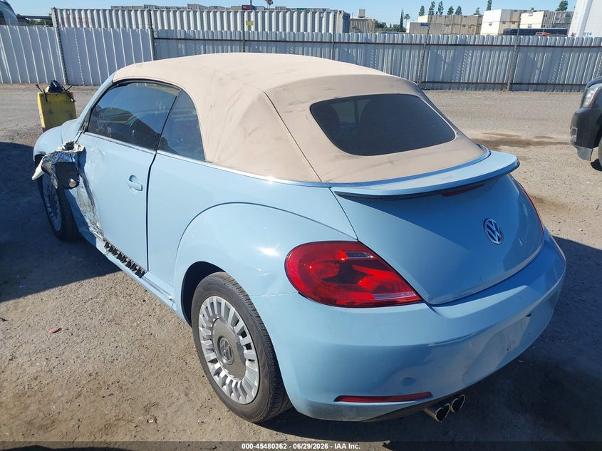 2013 Volkswagen Beetle VIN 3VW5P7AT2DM830465 IAAI salvage auction — SIDE, Salvage (California), sold $2,300 on 2026-07-09 (photo 3)