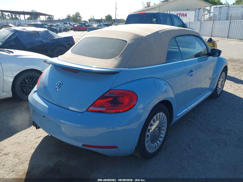 2013 Volkswagen Beetle VIN 3VW5P7AT2DM830465 IAAI salvage auction — SIDE, Salvage (California), sold $2,300 on 2026-07-09 (photo 4)