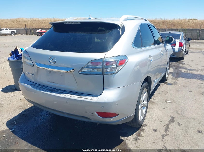 2010 Lexus Rx VIN JTJZK1BA7A2407457 IAAI salvage auction — RIGHT FRONT, Salvage (California), sold $3,700 on 2026-08-02 (photo 4)