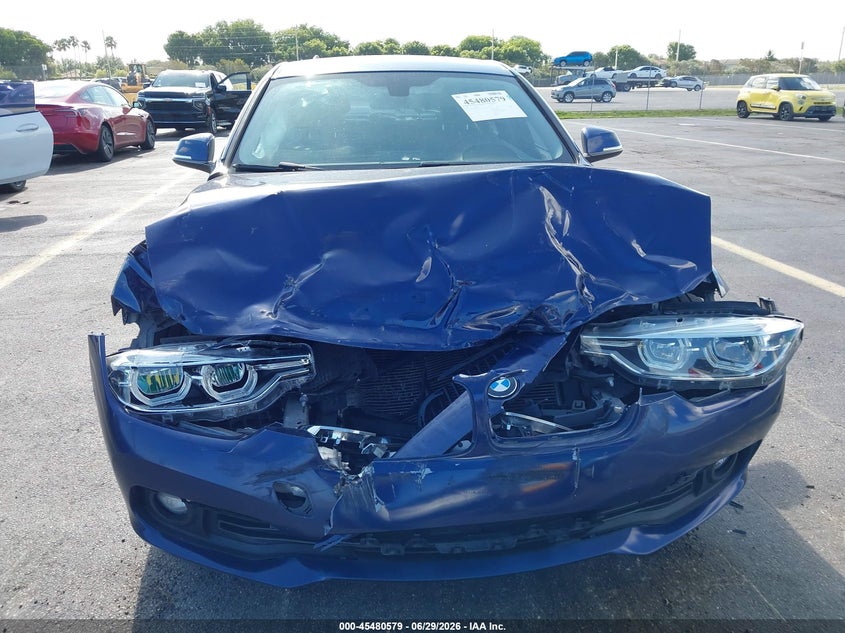 2018 BMW 3er VIN WBA8E1G55JNU91159 IAAI salvage auction — FRONT END, Rebuildable (Florida), sold $1,125 on 2026-07-30 (photo 6)