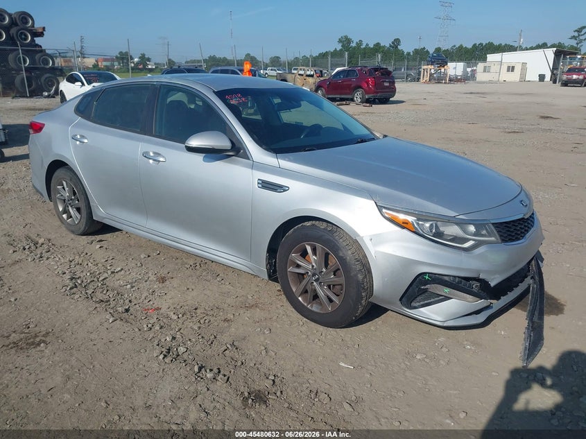 2019 Kia Optima VIN 5XXGT4L32KG318822 IAAI salvage auction — LEFT FRONT, Salvage (Georgia), sold $25 on 2026-07-24 (photo 1)