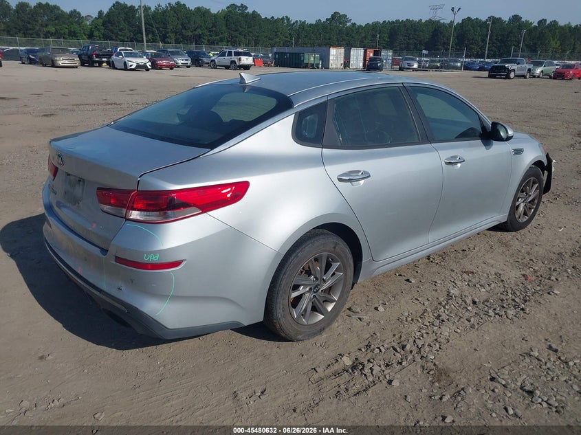2019 Kia Optima VIN 5XXGT4L32KG318822 IAAI salvage auction — LEFT FRONT, Salvage (Georgia), sold $25 on 2026-07-24 (photo 4)
