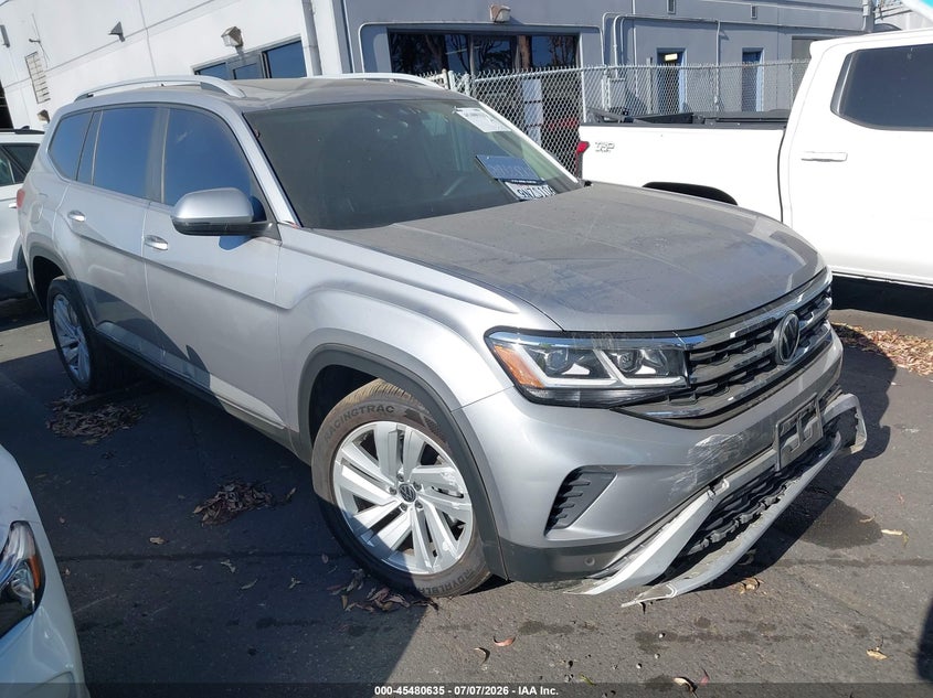2021 Volkswagen Atlas VIN 1V2ER2CA6MC580014 IAAI salvage auction — SIDE, Salvage Certificate (California), sold $4,050 on 2026-07-29 (photo 1)