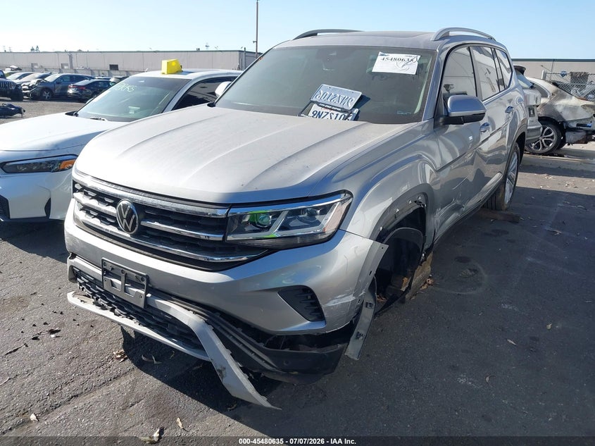 2021 Volkswagen Atlas VIN 1V2ER2CA6MC580014 IAAI salvage auction — SIDE, Salvage Certificate (California), sold $4,050 on 2026-07-29 (photo 2)