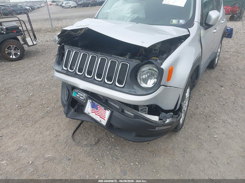 2017 Jeep Renegade VIN ZACCJBBB6HPE94682 IAAI salvage auction — FRONT END, Salvage (Pennsylvania), sold $400 on 2026-08-04 (photo 6)