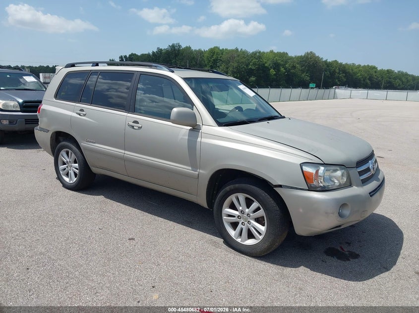 2007 Toyota Highlander hybrid VIN JTEEW21A370046516 IAAI salvage auction — NORMAL WEAR, Clear (Indiana), sold $1,000 on 2026-07-30 (photo 1)