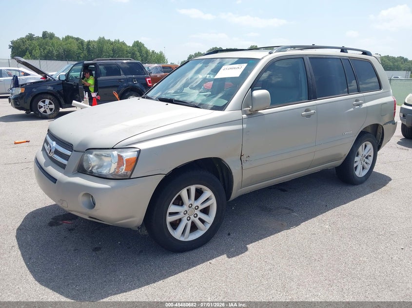 2007 Toyota Highlander hybrid VIN JTEEW21A370046516 IAAI salvage auction — NORMAL WEAR, Clear (Indiana), sold $1,000 on 2026-07-30 (photo 2)