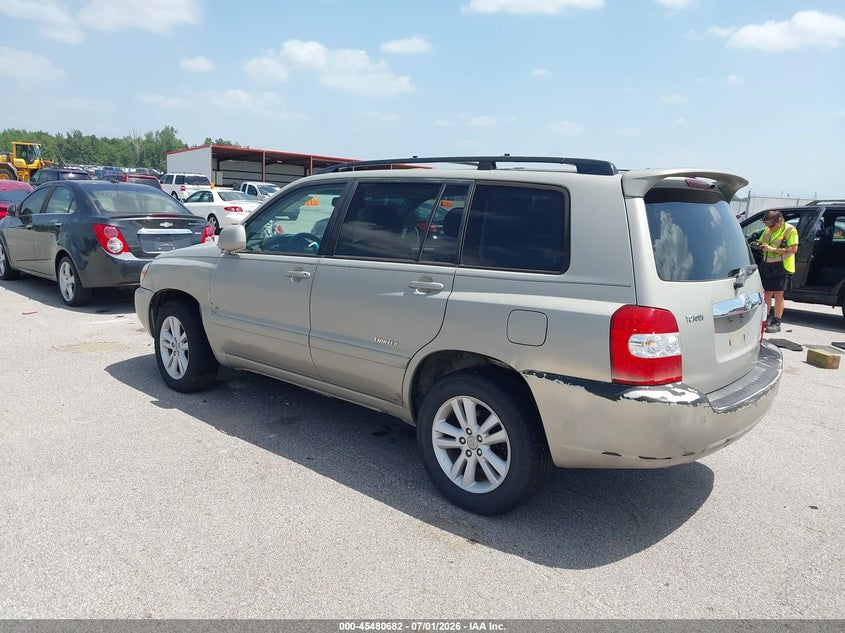 2007 Toyota Highlander hybrid VIN JTEEW21A370046516 IAAI salvage auction — NORMAL WEAR, Clear (Indiana), sold $1,000 on 2026-07-30 (photo 3)