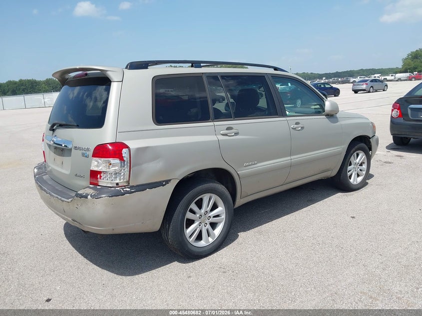 2007 Toyota Highlander hybrid VIN JTEEW21A370046516 IAAI salvage auction — NORMAL WEAR, Clear (Indiana), sold $1,000 on 2026-07-30 (photo 4)