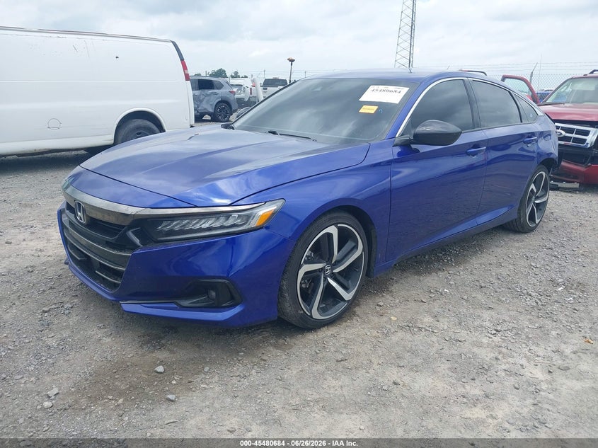 2022 Honda Accord VIN 1HGCV1F32NA088610 IAAI salvage auction — LEFT REAR, Clear (Arkansas), sold $8,600 on 2026-07-29 (photo 2)
