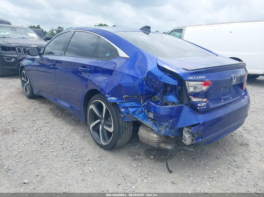 2022 Honda Accord VIN 1HGCV1F32NA088610 IAAI salvage auction — LEFT REAR, Clear (Arkansas), sold $8,600 on 2026-07-29 (photo 3)