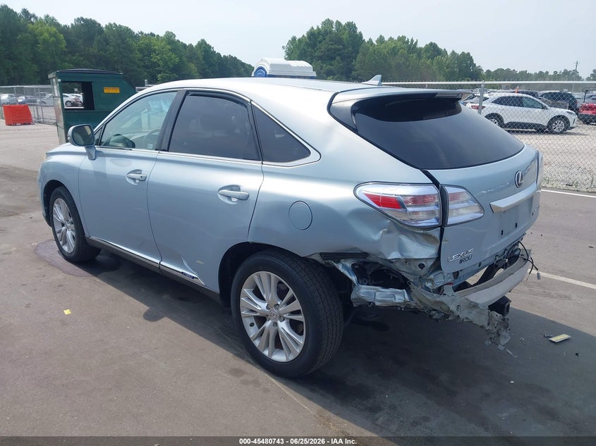 2010 Lexus Rx 450h VIN JTJZB1BAXA2004282 IAAI salvage auction — REAR END, Salvage (North Carolina), sold $2,300 on 2026-07-29 (photo 3)