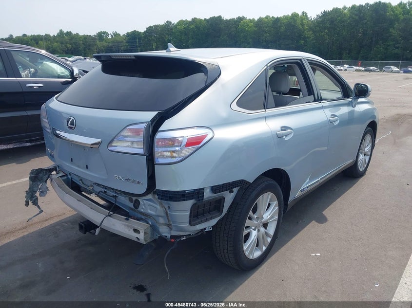 2010 Lexus Rx 450h VIN JTJZB1BAXA2004282 IAAI salvage auction — REAR END, Salvage (North Carolina), sold $2,300 on 2026-07-29 (photo 4)