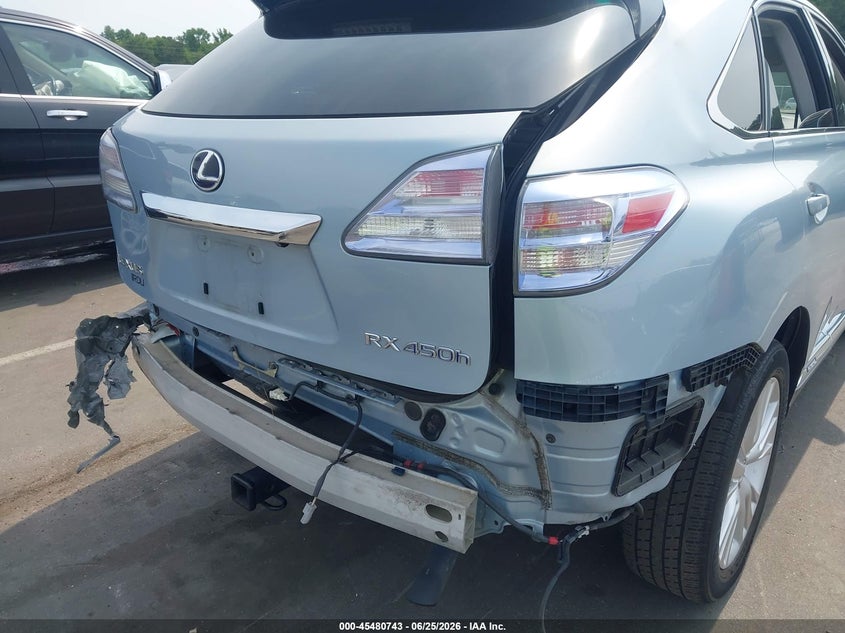 2010 Lexus Rx 450h VIN JTJZB1BAXA2004282 IAAI salvage auction — REAR END, Salvage (North Carolina), sold $2,300 on 2026-07-29 (photo 6)