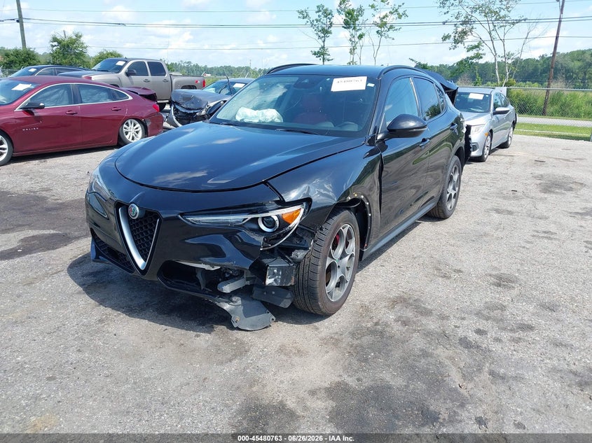 2018 Alfa romeo Stelvio VIN ZASFAKPN1J7B91075 IAAI salvage auction — FRONT & REAR, Salvage Title, sold $1,200 on 2026-07-21 (photo 2)