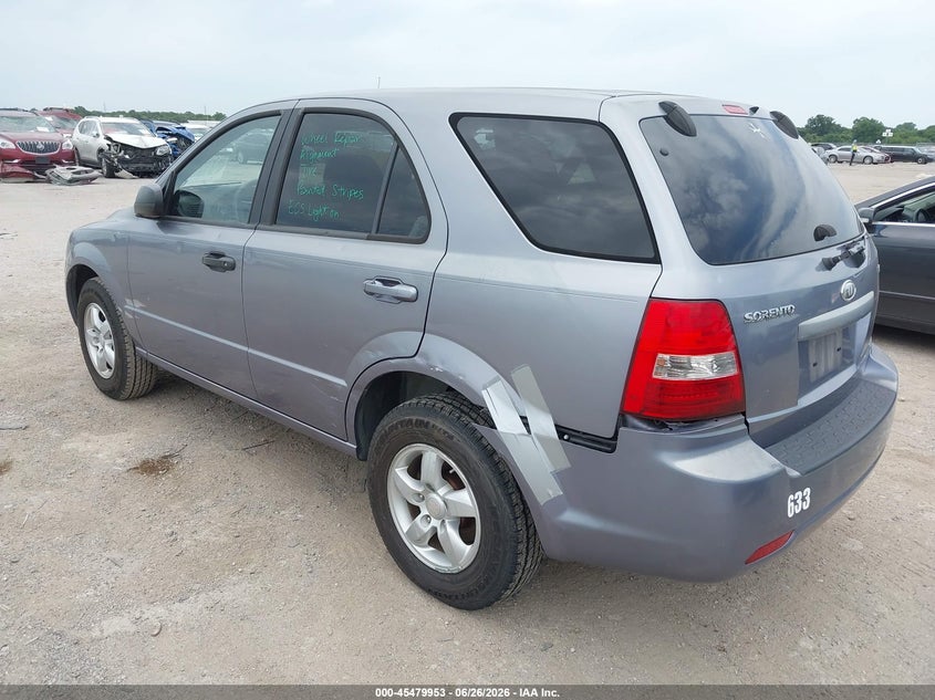 2009 Kia Sorento VIN KNDJD735195888752 IAAI salvage auction — REAR END, Salvage (Texas), sold $1,150 on 2026-07-08 (photo 3)