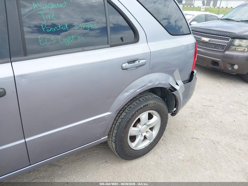 2009 Kia Sorento VIN KNDJD735195888752 IAAI salvage auction — REAR END, Salvage (Texas), sold $1,150 on 2026-07-08 (photo 6)