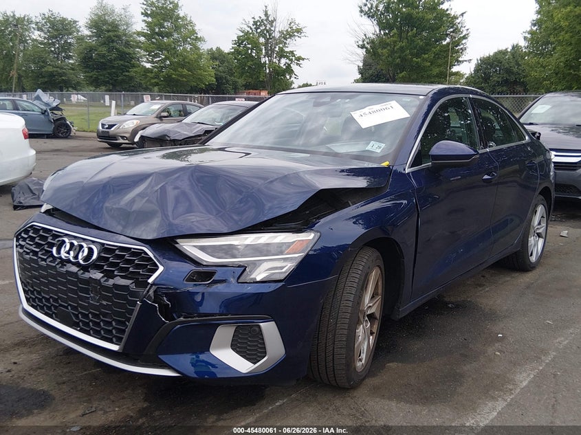 2024 Audi A3 VIN WAUGUDGY8RA059761 IAAI salvage auction — FRONT & REAR, Wait Title, sold $8,300 on 2026-08-31 (photo 2)