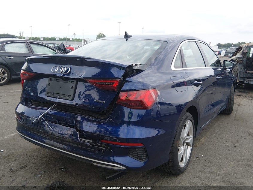 2024 Audi A3 VIN WAUGUDGY8RA059761 IAAI salvage auction — FRONT & REAR, Wait Title, sold $8,300 on 2026-08-31 (photo 4)