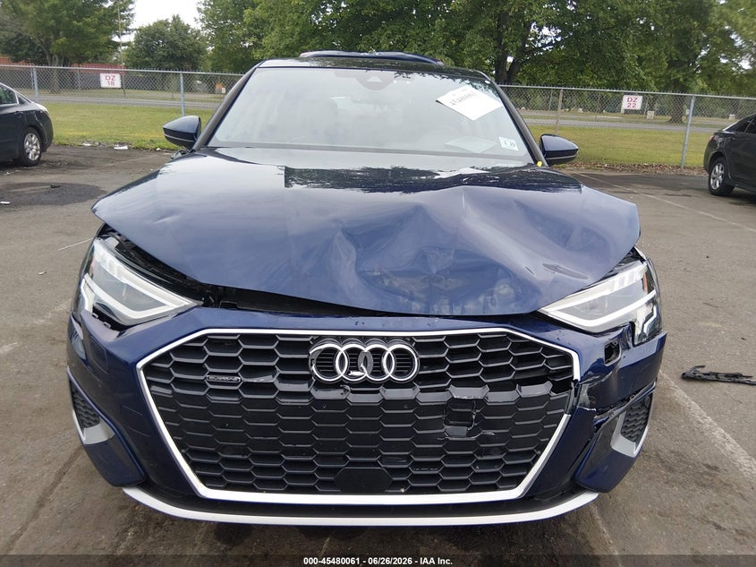2024 Audi A3 VIN WAUGUDGY8RA059761 IAAI salvage auction — FRONT & REAR, Wait Title, sold $8,300 on 2026-08-31 (photo 6)