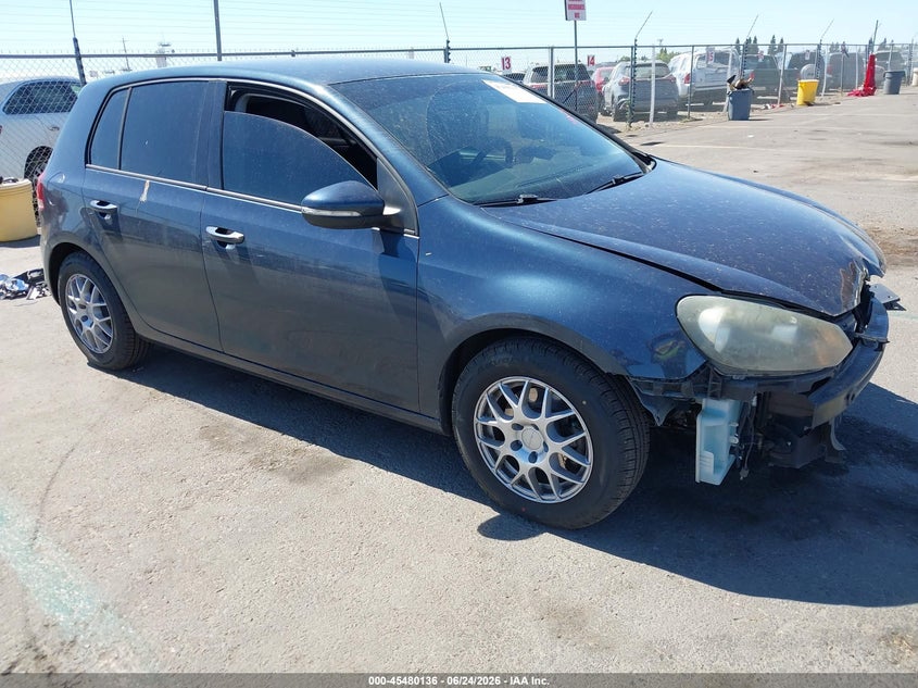 2012 Volkswagen Golf VIN WVWDB7AJ9CW197165 IAAI salvage auction — LEFT FRONT, Salvage (California), sold $375 on 2026-07-08 (photo 1)