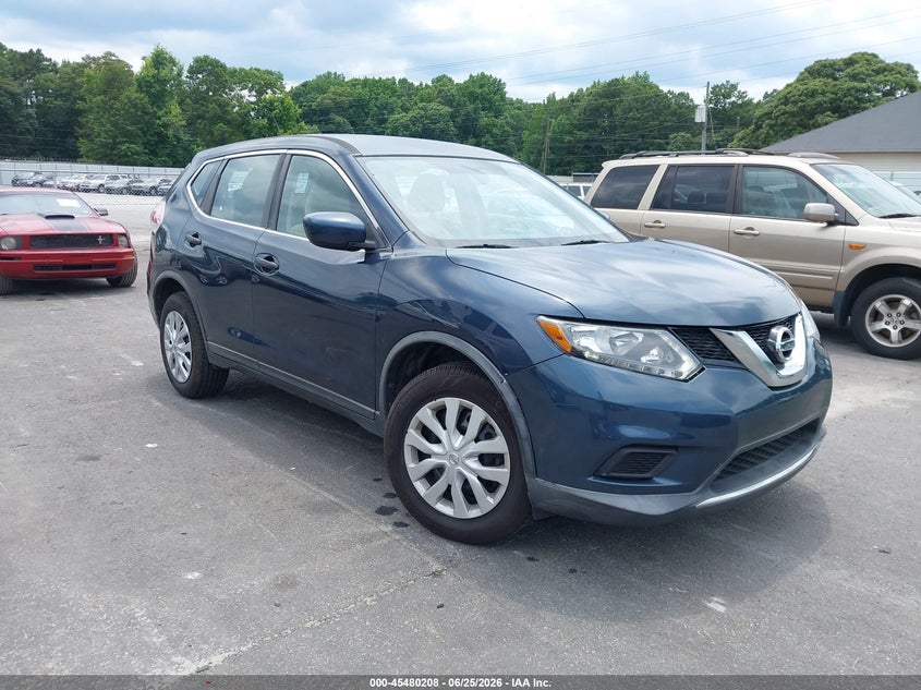 2016 Nissan Rogue VIN KNMAT2MT9GP671602 IAAI salvage auction — NORMAL WEAR, Clear (Georgia), sold $1,600 on 2026-07-08 (photo 1)