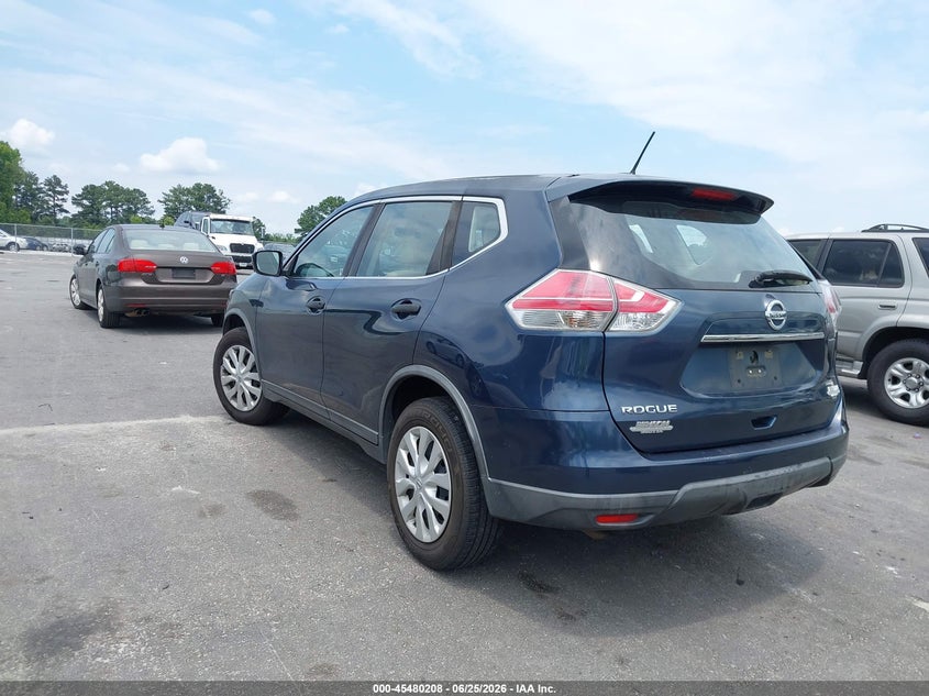 2016 Nissan Rogue VIN KNMAT2MT9GP671602 IAAI salvage auction — NORMAL WEAR, Clear (Georgia), sold $1,600 on 2026-07-08 (photo 3)