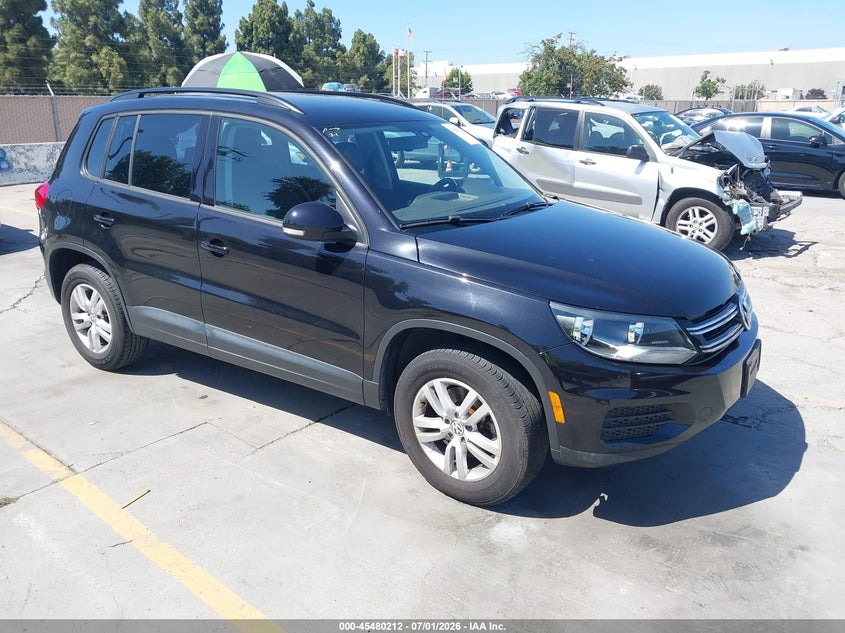 2016 Volkswagen Tiguan VIN WVGAV7AX6GW610837 IAAI salvage auction — NORMAL WEAR, Clear - Dealer Only (California), sold $1,550 on 2026-07-13 (photo 1)