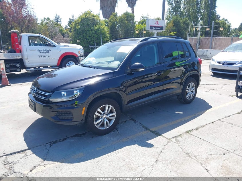 2016 Volkswagen Tiguan VIN WVGAV7AX6GW610837 IAAI salvage auction — NORMAL WEAR, Clear - Dealer Only (California), sold $1,550 on 2026-07-13 (photo 2)